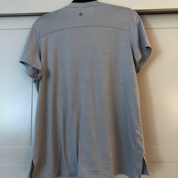 90 Degree by Reflex Women’s activewear Sz Large Short Sleeve Top Grey Super soft - Picture 6 of 9